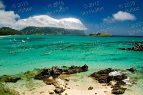 Lagoon and cloud on mountains