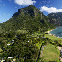 Aerial to the mountains