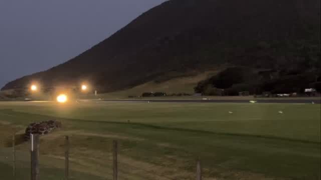 RAAF Spartan taking off on Lord Howe Island tonight #lordhoweisland #aircraft #raaf